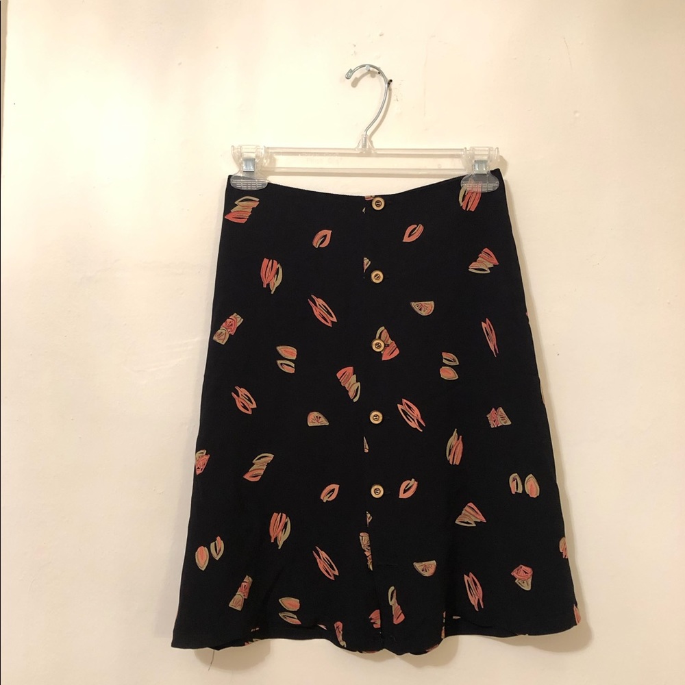 Anthropologie VTG butterfly 🦋 papaya fruit skirt